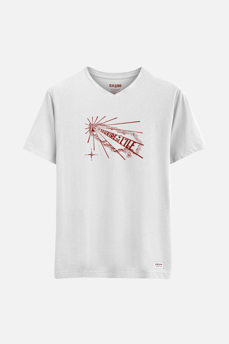 T-shirt Sourire de l'Ile • Grenat