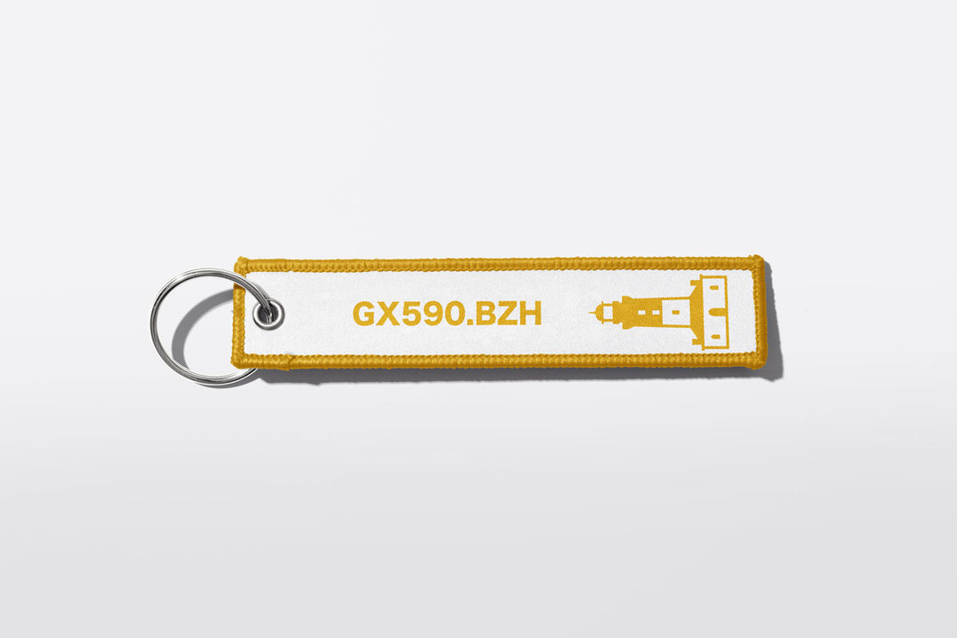 Porte-clés brodé GX590 • Jaune lichen